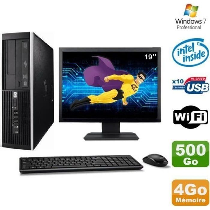 PC completo HP Elite 6000 Pro SFF E5400 2.7Ghz 4GB Disco 500GB WIFI Windows10 Pro + Schermo da 19
