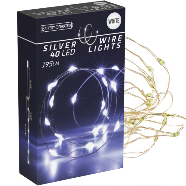Lampki 40 Led Na Baterie Dekoracja Na Boże Narodzenie 195 Cm