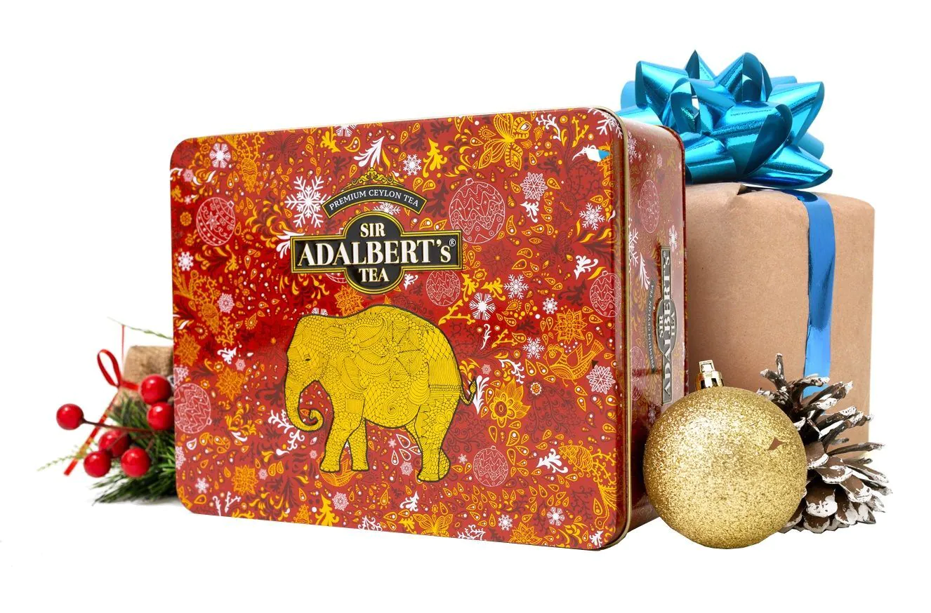 Adalberts Black Tea Golden Gift Box Czerwony