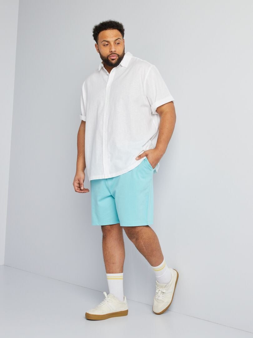 Fleece shorts - BLAUW