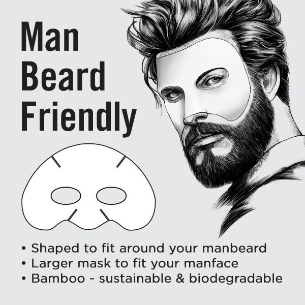 Fuss Free Naturals Anti-Aging Gezichtsmasker voor Mannen, Baard