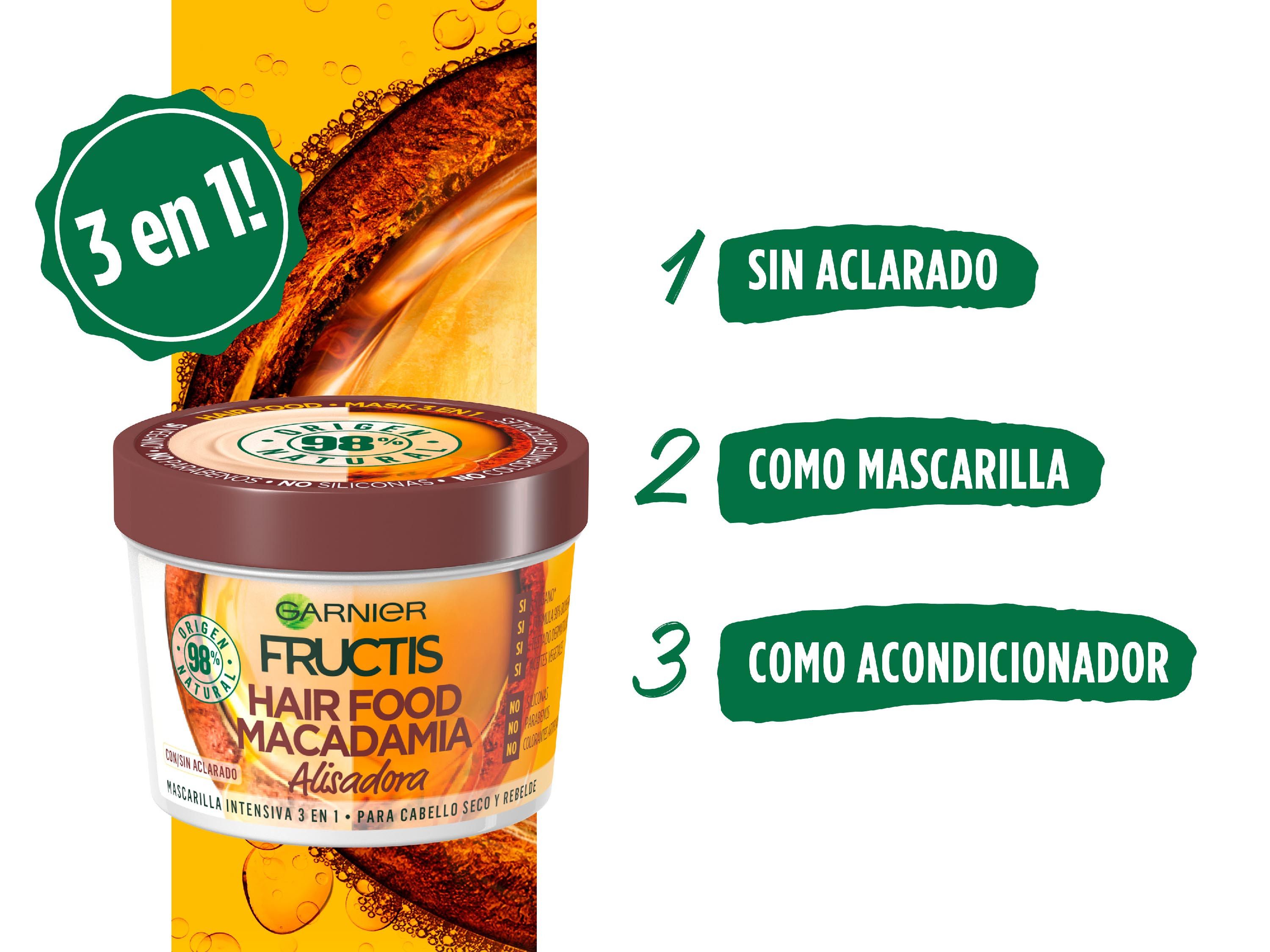 Fructis Hair Food Coconut 3-u-1 maska za zaglađivanje kose Regeneratori bez silikona