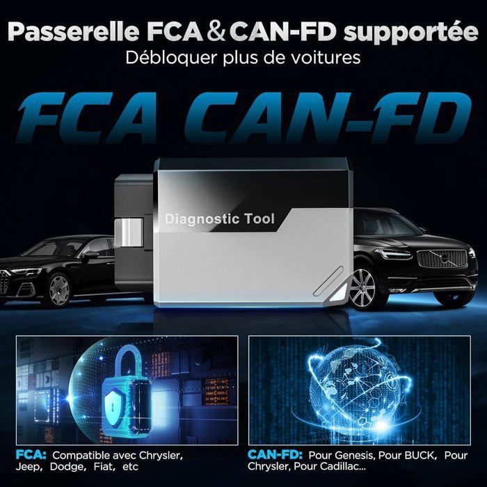 KINGBOLEN Ediag Elite OBD2 Diagnostic Français, Valise Diagnostic Auto avec Test Actif
