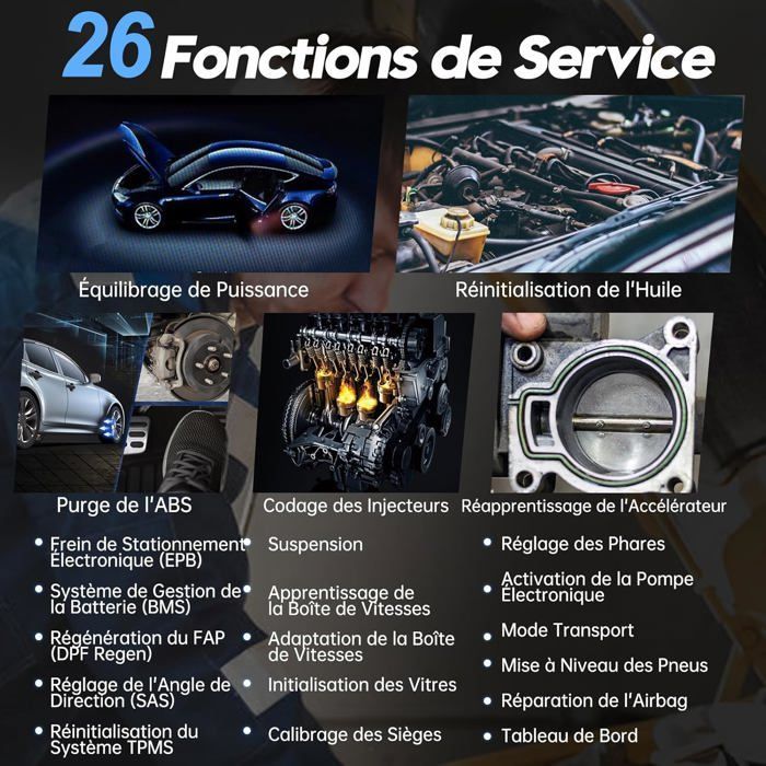 Herramienta de diagnóstico automotriz XTOOL A30M - OBD2 - 26 funciones - Compatible con 150 marcas