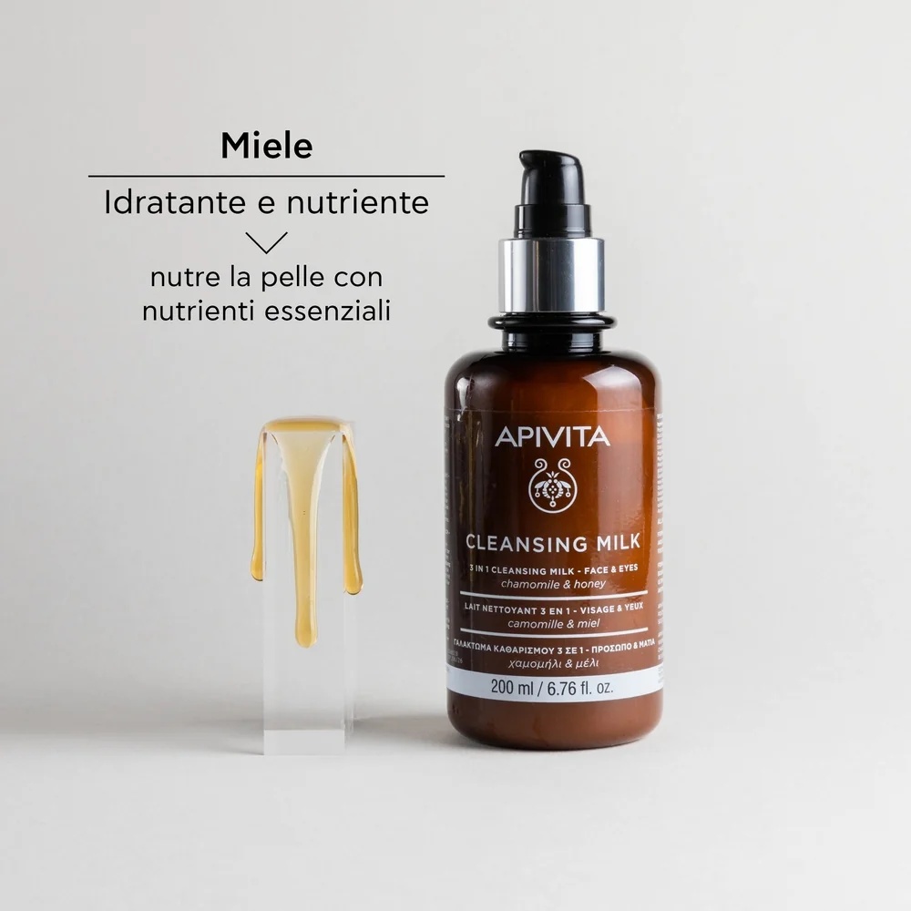 APIVITA Apivita Clean Milk 3-in-1 200 ml/20 reinigingsgels voor gezicht en ogen