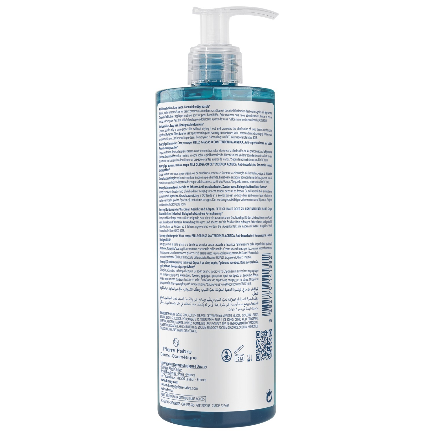 Ducray čistiaci gél KERACNYL penový gél - 200 ml