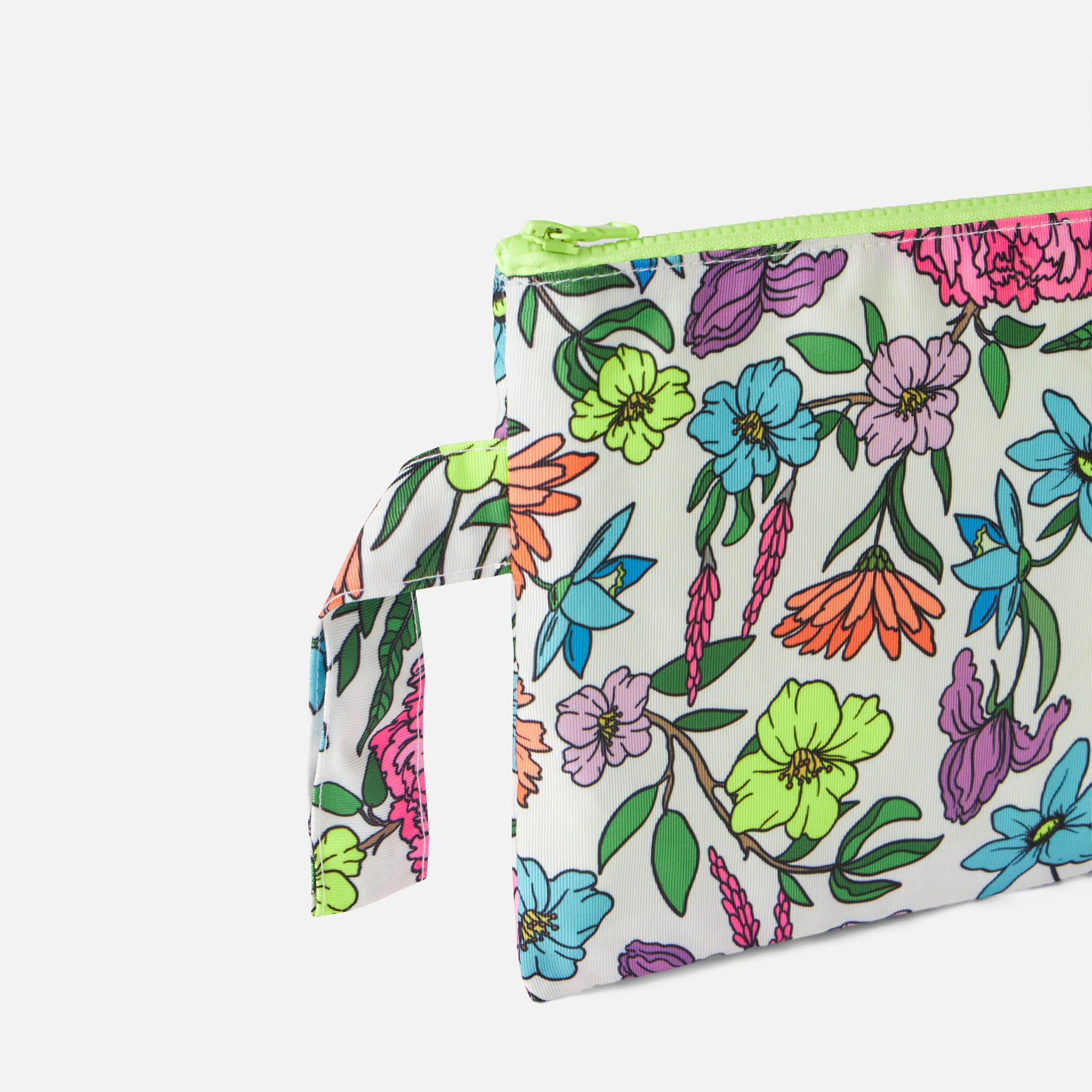 Pareasy nylon clutch met bloemenprint