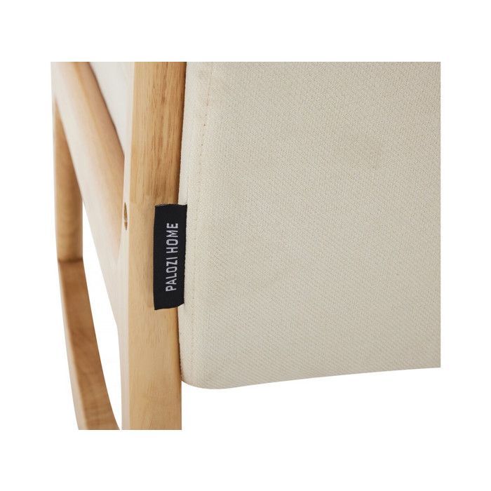 Schommelstoel in Scandinavische stijl van bouclé en hout 