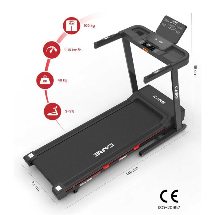 Esteira conectada - 16 km/h - CARE - Jogger max - KINOMAP