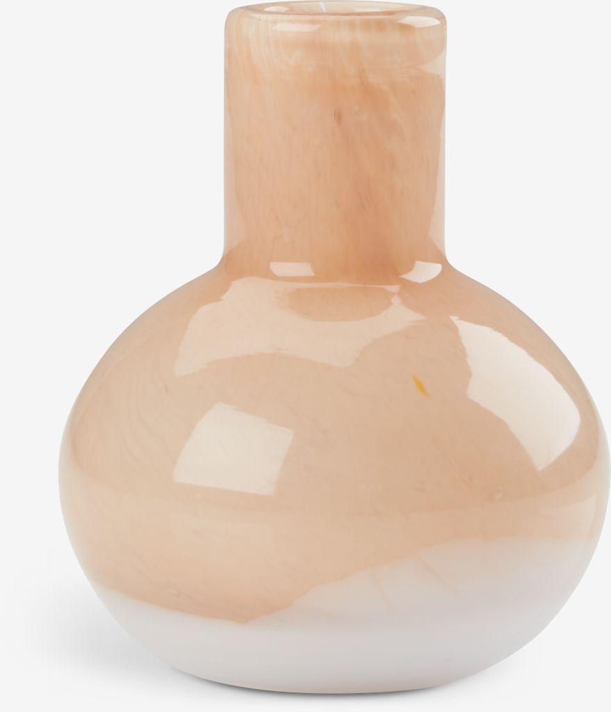 ASLE ASLE vaza Ø9xH11cm oranžinė-balta