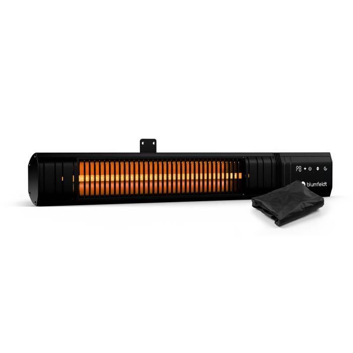 Radiador exterior - BLUMFELDT - Gold Bar Slim - 2000W - WiFi - IP65 - Pantalla táctil