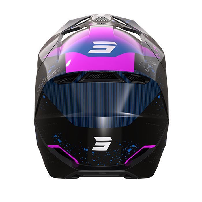 SHOT RACE GEAR Furious Matrix Purple Glossy motocross hjelm