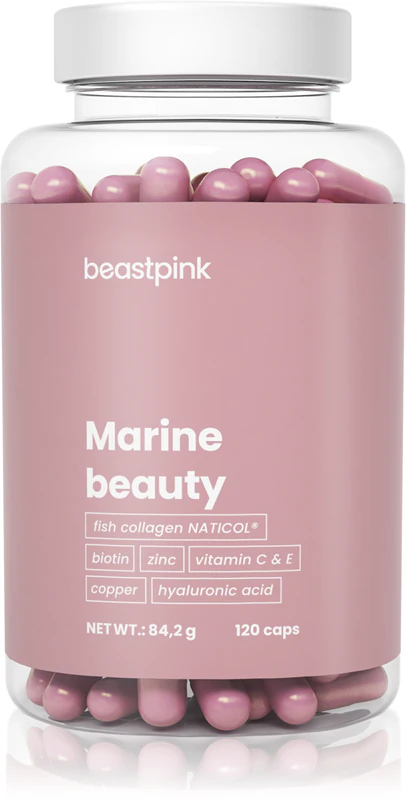 BeastPink Marine Beauty voedingssupplement collageencapsules