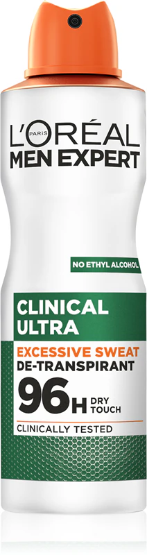 L'Oréal Paris Men Expert Clinical Ultra Antitranspirante em Spray para Homens