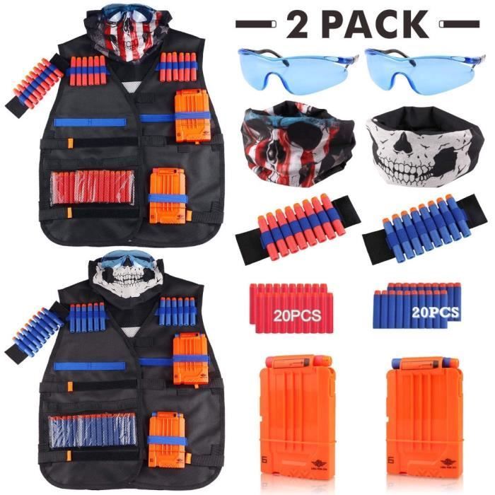2windeal - 2-Pack Tactical Vests for Nerf N-Strike Elite Series Toy Gun with Accessories
