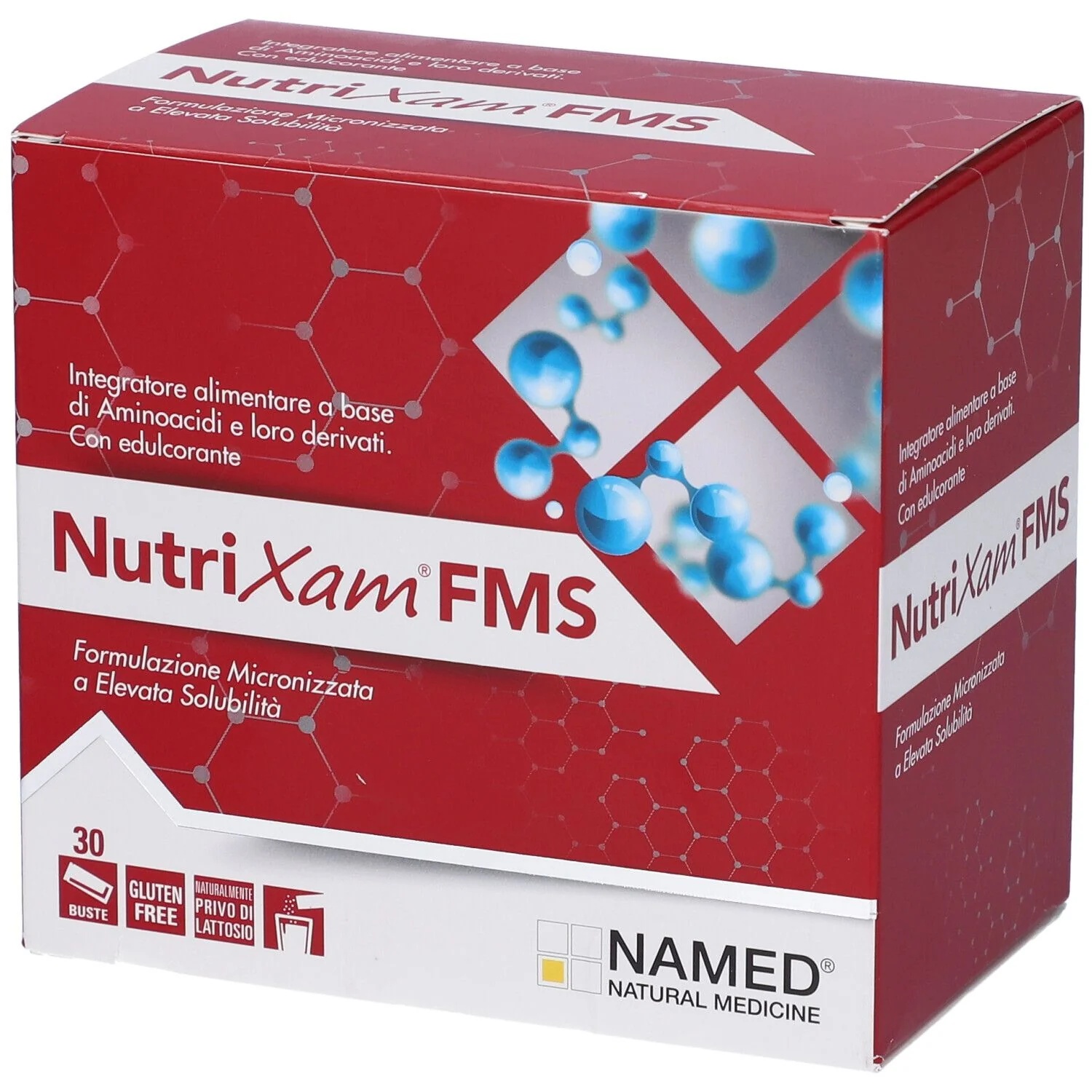 Suplemento alimentar NutriXam FMS da marca NAMED, 30 sachês.