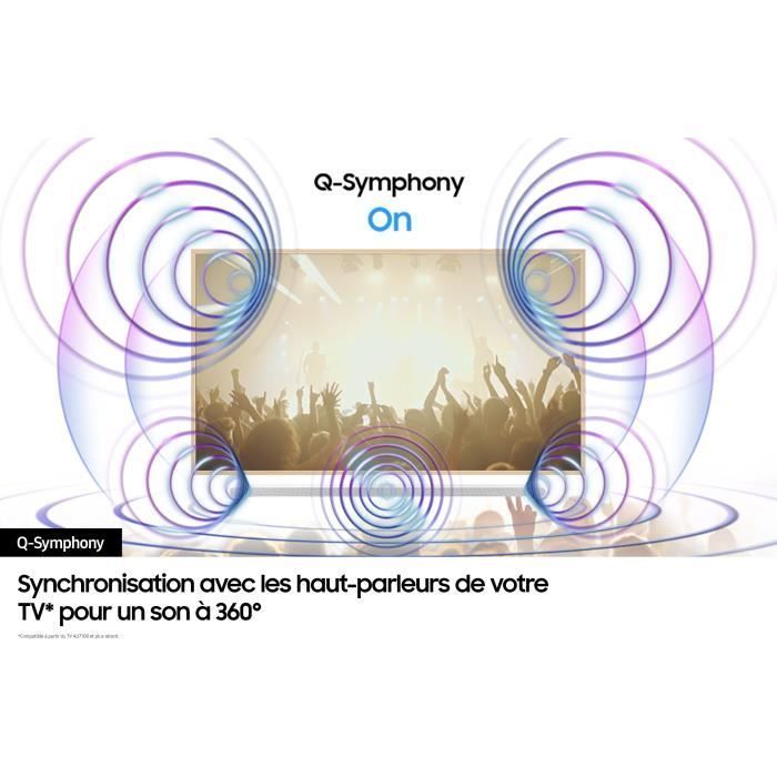 SAMSUNG HW-S801D/ZF - Barre de son 3.1.2ch - Atmos sans fil - Ultra-fine - Bluetooth - Contrôle vocal - Q-Symphony 3.0 - Blanc