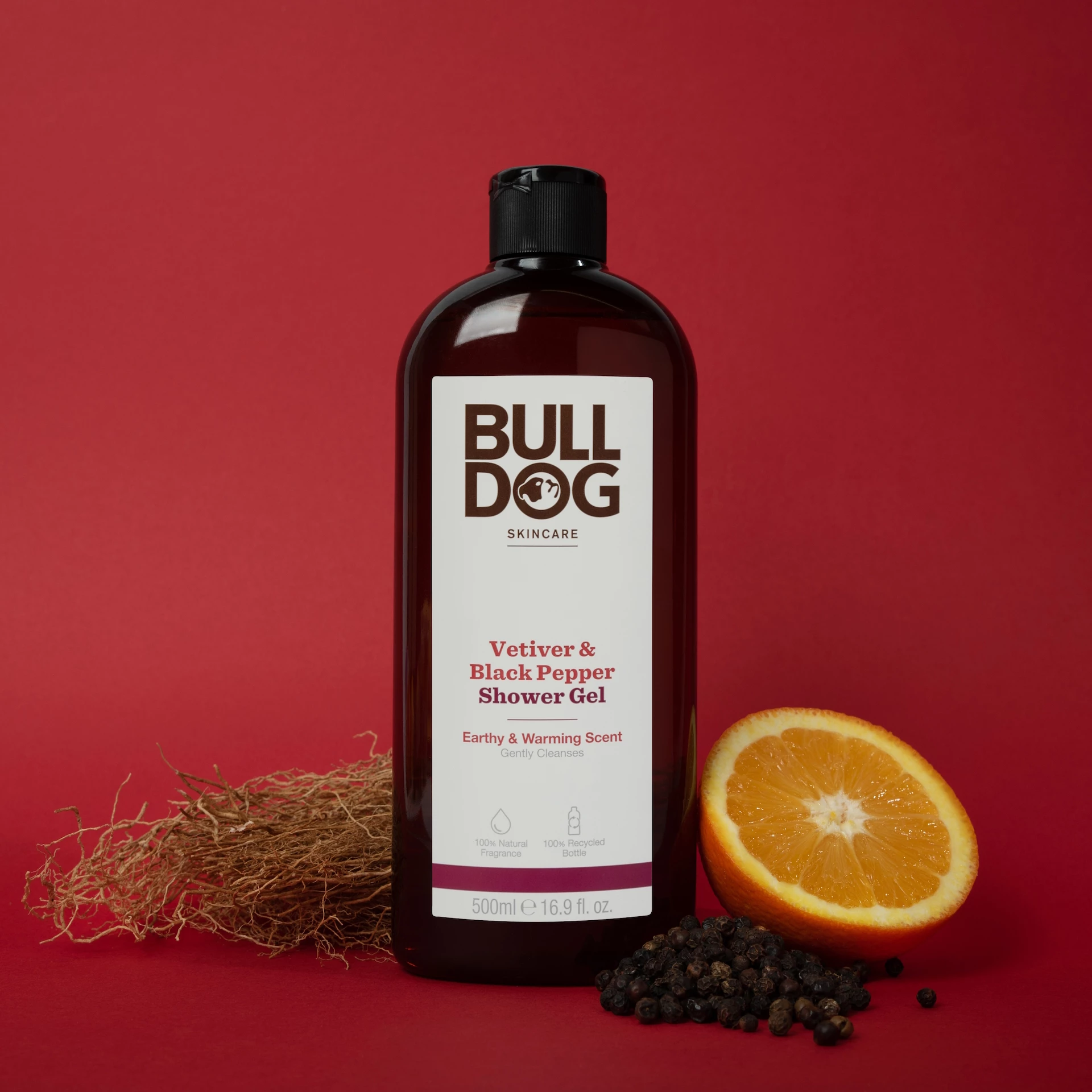 Gel za tuširanje s crnim paprom i vetiverom 500 ml - Bulldog