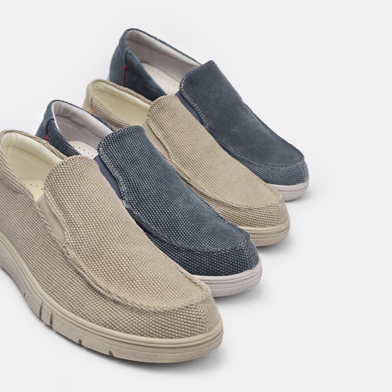Herrloafers i tyg