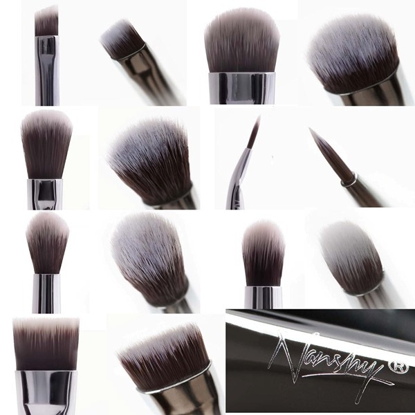 Set de pensule Nanshy The Eye (7 pensule pentru fard de pleoape - Negre).