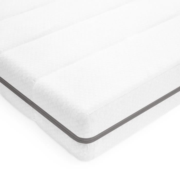 Cubrecolchón de 160x200 - Cubrecolchón de espuma fría Comfort - Funda de tela forrada - Soporte equilibrado - 5 cm de altura