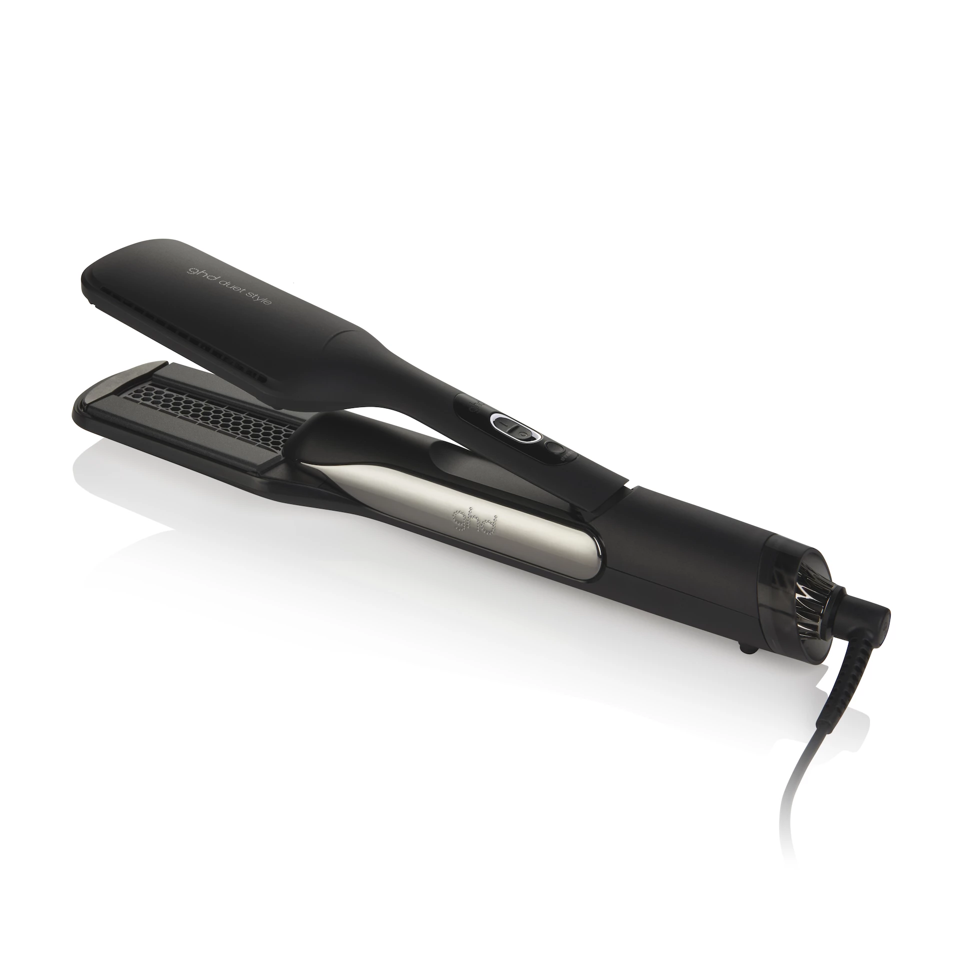 Duet Style - Placă de coafat cu aer cald 2 în 1, neagră - ghd