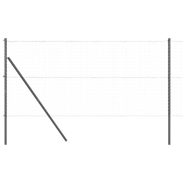 Postes para cercas VidaXL, 13 unidades, color gris, Ø32 mm, 200 cm, acero galvanizado, 42004215