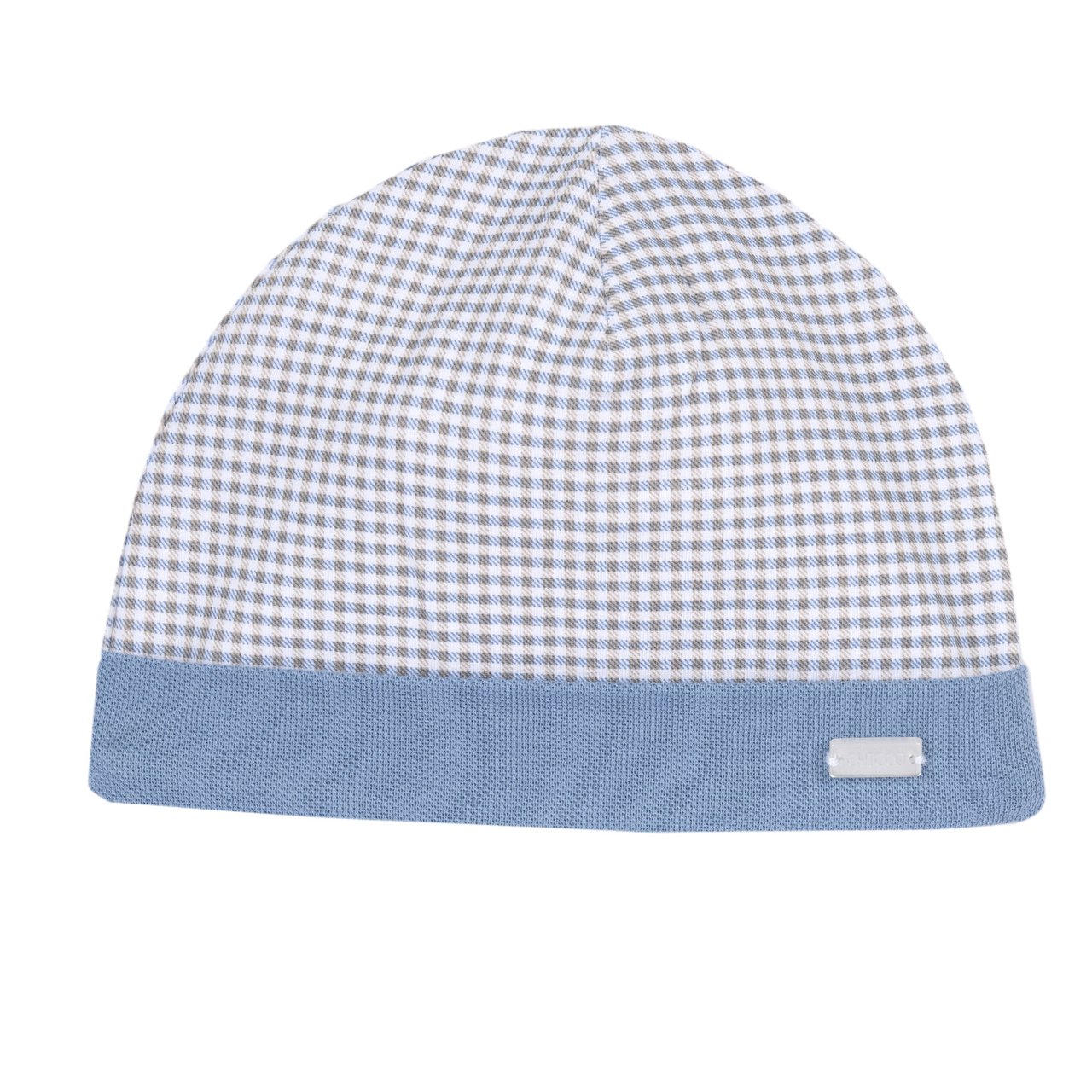 Chapeau bleu à rabat