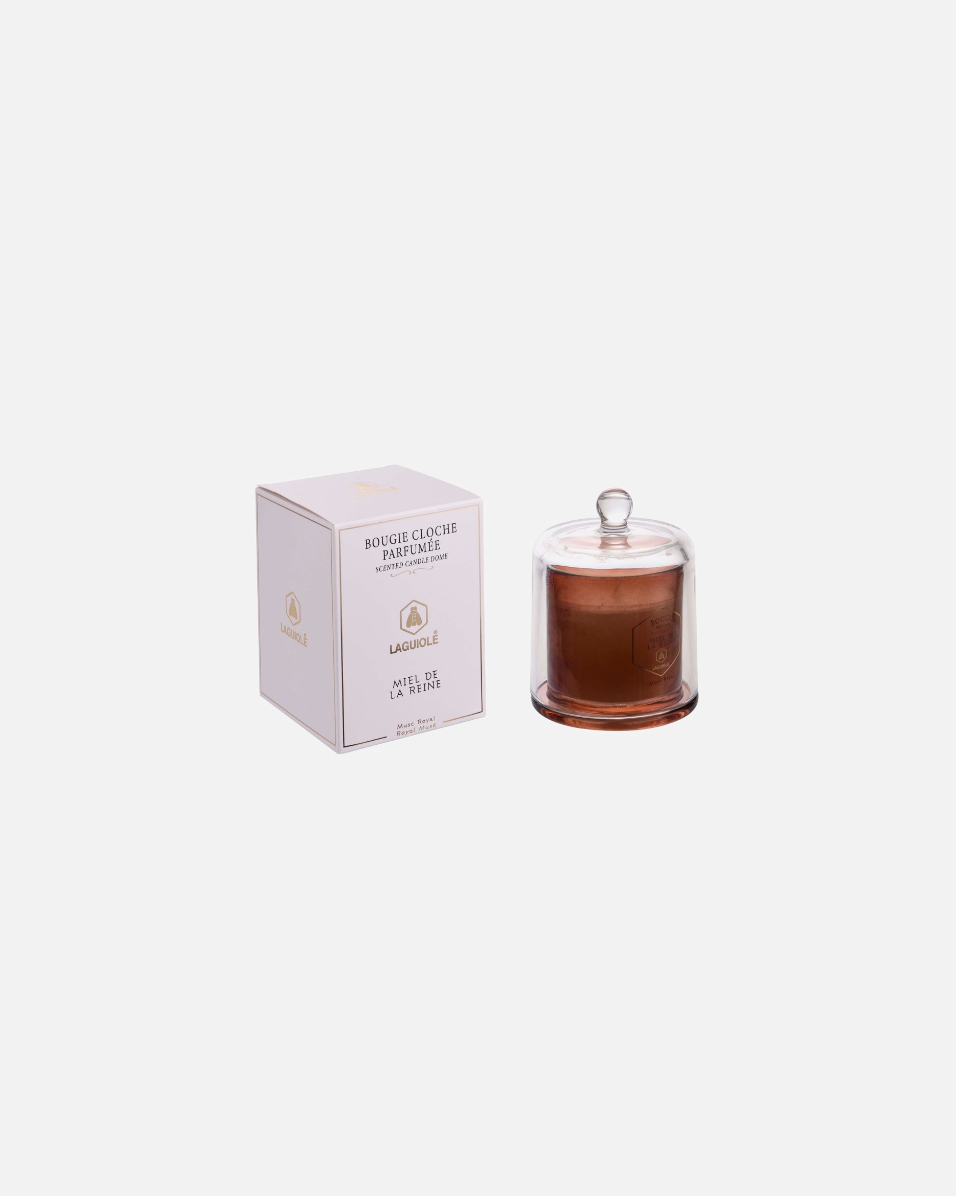 La guiole Bougie Parfumée et Sa Cloche, musc blanc 22 Heures de Parfum, 145 g