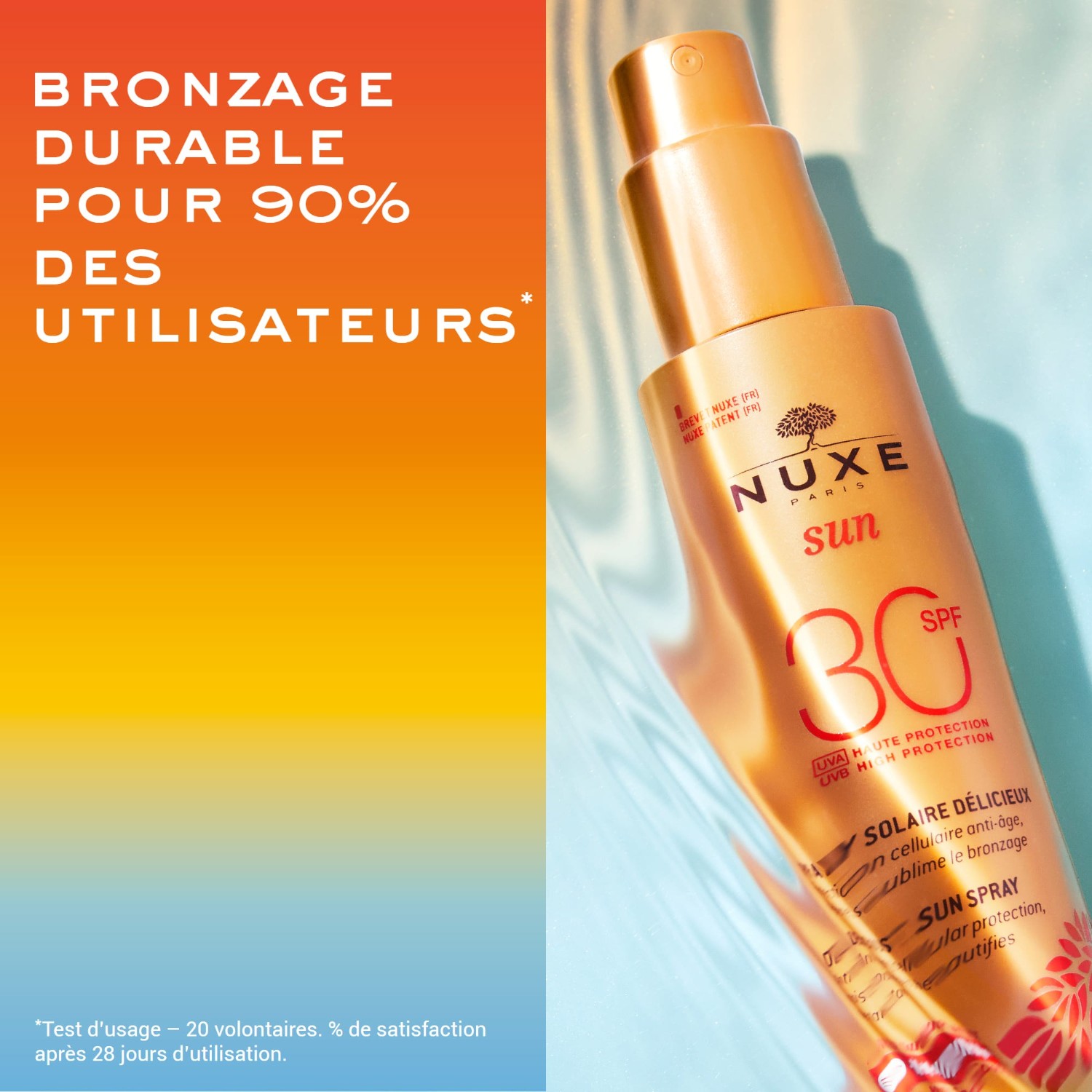 NUXE Spray Solaire Délicieux Haute Protection SPF30 visage et corps