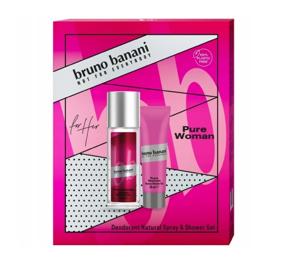 Bruno Banani Pure Woman dezodorant spray 75 ml   żel pod prysznic 50 ml