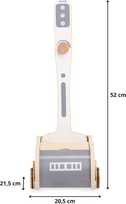 Pretend Play Wooden Toy - Mamabrum Wooden Vacuum Cleaner for Children 3+ Cleaning Toy with Accessories - Role Play - Creative Toy