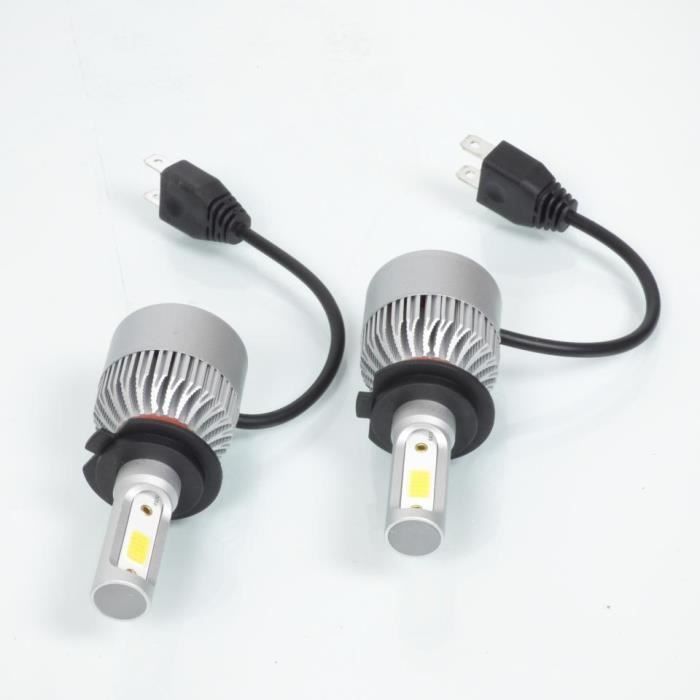 Kit de 2 bombillas LED H7 PX26D con ventilador, 80W, 10.000 lúmenes, 6500K, para motocicletas y automóviles.