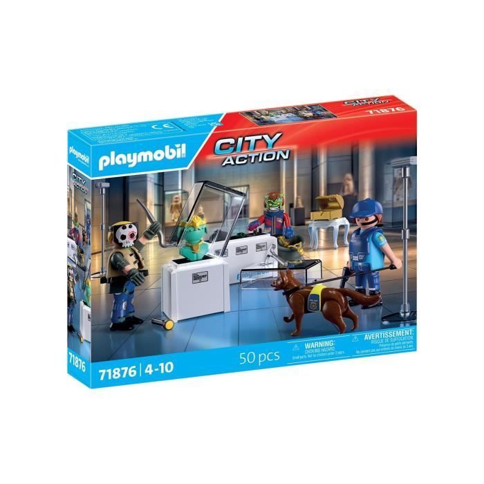 PLAYMOBIL 71876 Museum Burglar Arrest, Police Officers, City Action, 50 pieces, ages 4+