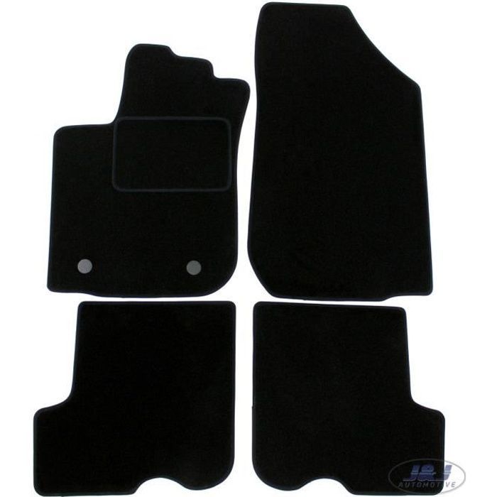J&J AUTOMOTIVE | Custom-Fit Black Velour Floor Mats for Dacia Sandero Stepway 2012-2020