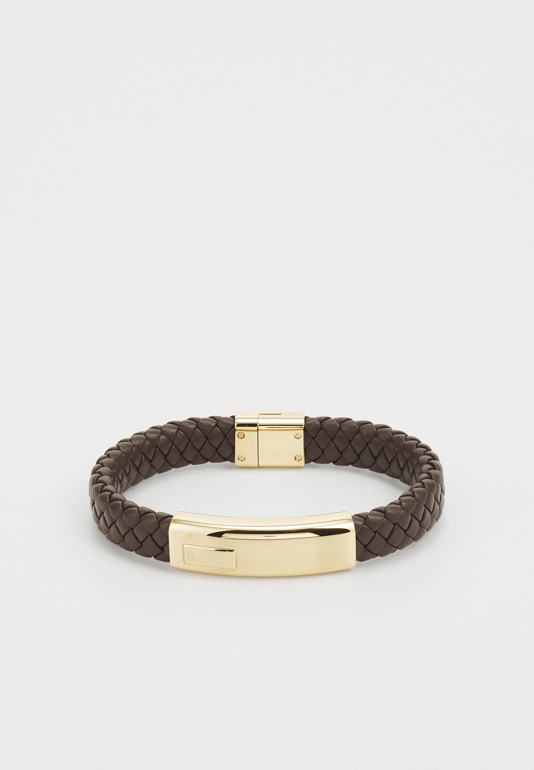BOSS LANDER - Armband - bruin/goudkleurig
