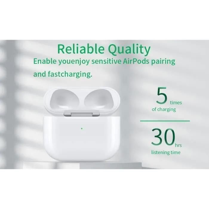 Draadloze oplaadcase voor AirPods 3, vervangende oplaadcase met Bluetooth-koppeling (koptelefoon niet inbegrepen)