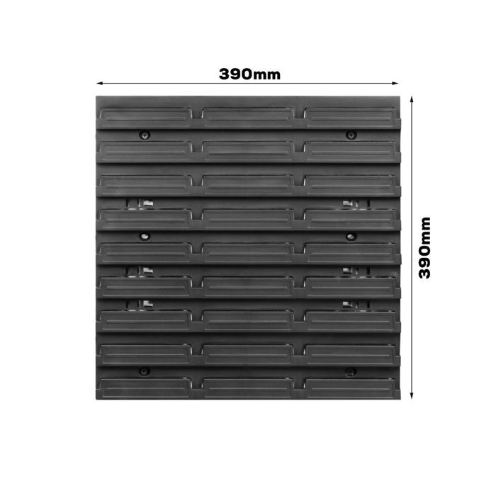 Panneau mural pour outils - BOTLE - 115 x 78 cm - 32 boîtes en plastique - Modulaire - Durable