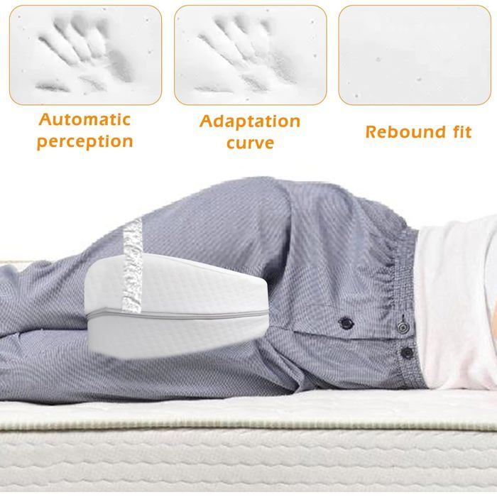 Almohada ortopédica para piernas, almohada entre las piernas para dormir, alivio de la ciática, dolor de piernas