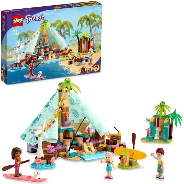LEGO® 41700 Friends Camping Glamour Glamping Set, Toy for Girls and Boys Ages 6+ with 3 Mini-Dolls and Accessories