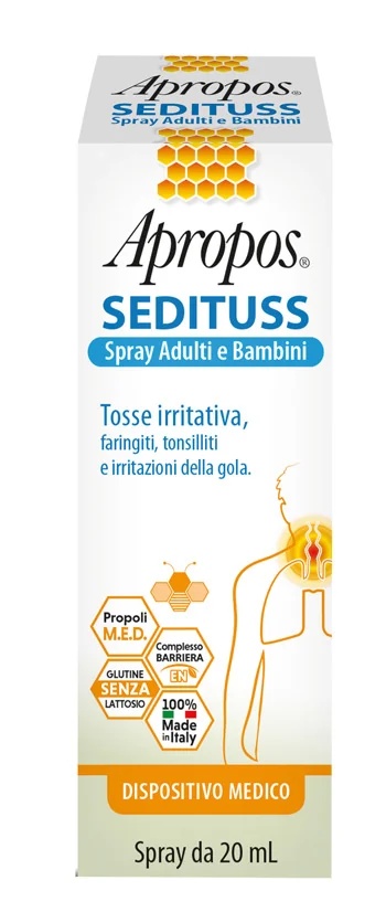 APROPOS Spray apaisant Apropos Sedituss pour adultes et enfants 20 ml pour les tissus irrités de la gorge