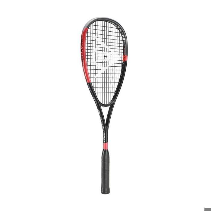 Raqueta de squash Dunlop Blackstorm Carbon: maniobrabilidad excepcional, durabilidad y comodidad de juego.