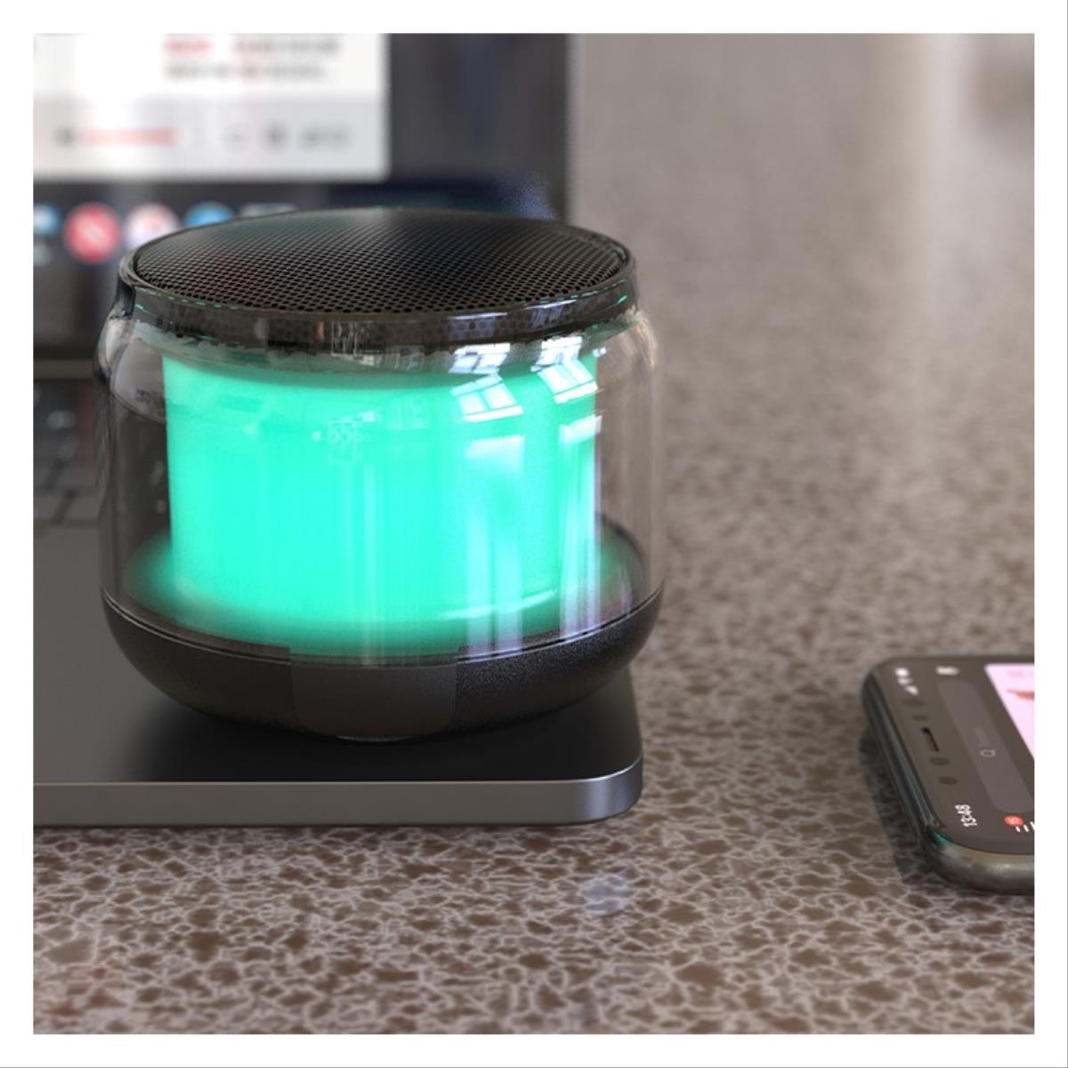  Mini Altavoz Bluetooth Smartek Portátil, Inálambrico, Rechargable, Impermeable, Con Iluminación Led
