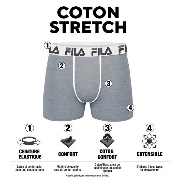 Fila Men's Boxer Shorts - Grey (Pack of 4)