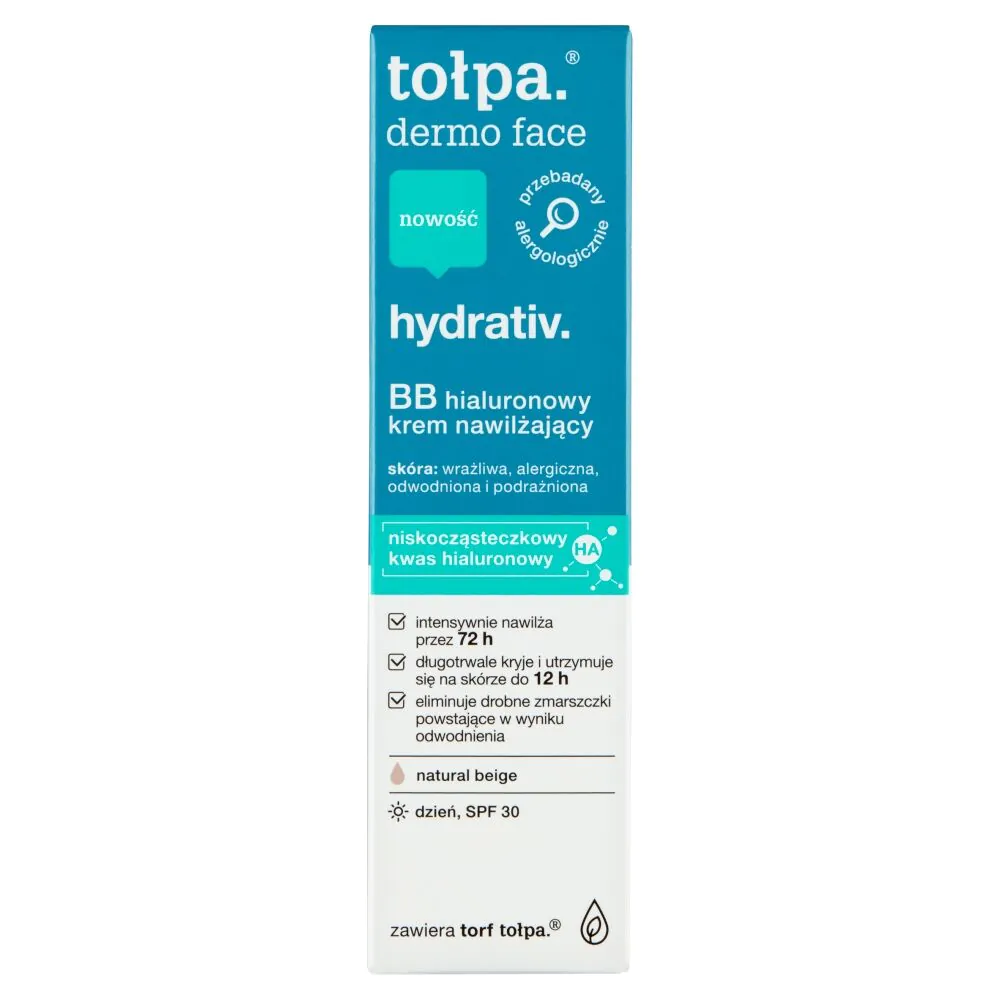 Tołpa Dermo Face Hydrativ Hialuronowy krem BB nawlżający na dzień SPF30