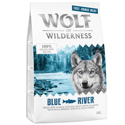 Wolf of Wilderness Adult „Blue River” – kurczak i łosoś z wolnego wybiegu