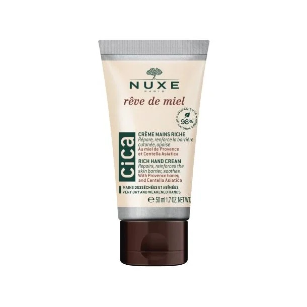 Crema de manos NUXE Nuxe Rêve de Miel CICA 50 ml para manos secas y dañadas