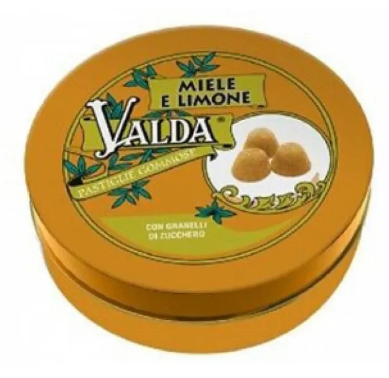 VALDA Valda keelpastilles met honing, citroen en suiker, limited edition 50 g, fris gevoel