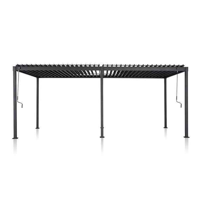 MIRADOR Bioklimatische Pergola 80S 3x5m Verstelbare Lamellen Terras, Buiten en Binnenplaats, Antraciet Staal