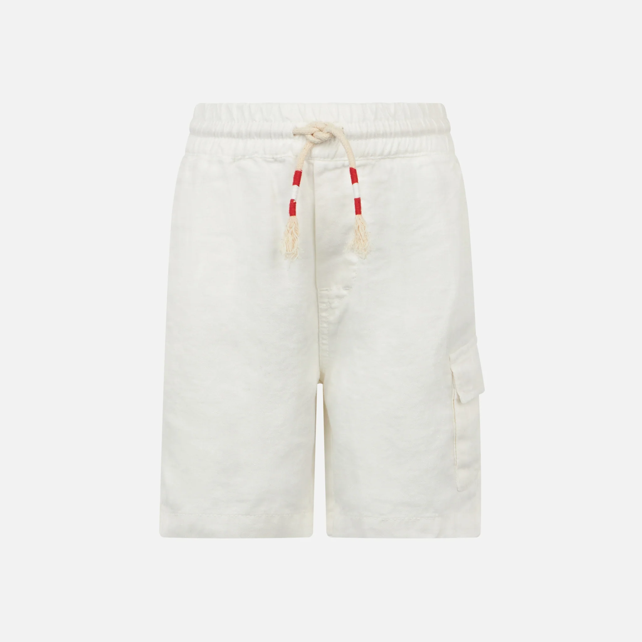 Witte linnen Bermuda-shorts